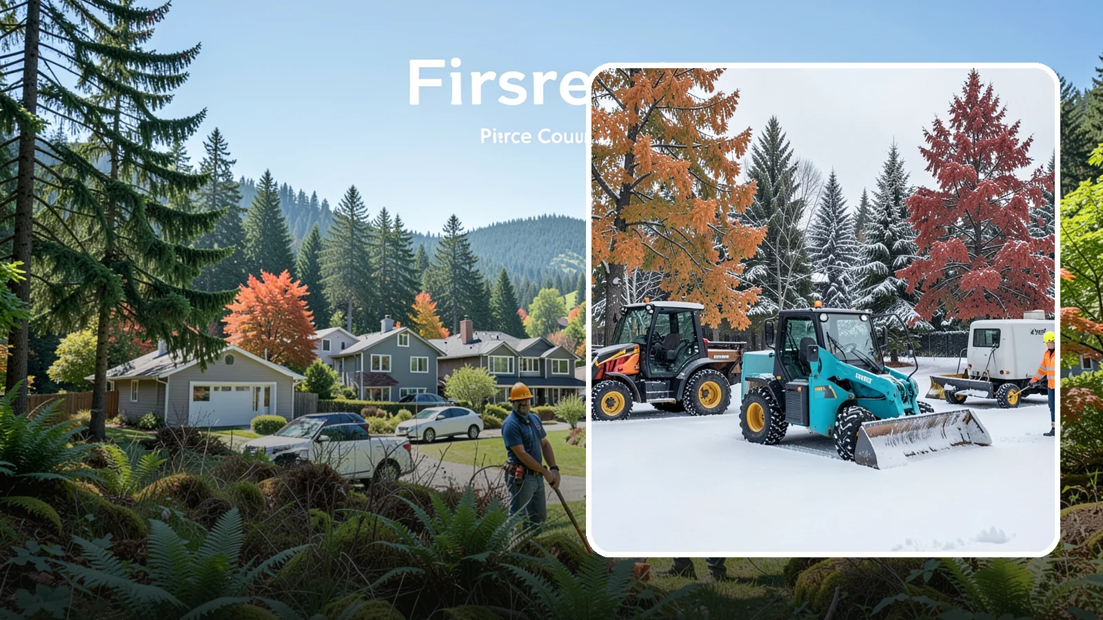 Compact Equipment Snow Removal in Fircrest, Pierce County, WA - Our compact machines clear courtyards, plazas, and gated areas where full-size equipment simply cannot fit.