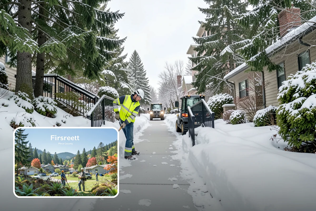 Compact Equipment Snow Removal in Fircrest, Pierce County, WA - Access to gated and enclosed spaces