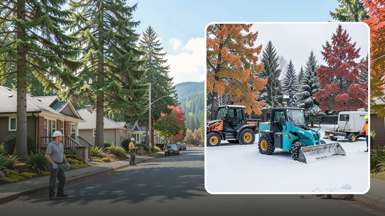 Compact Equipment Snow Removal in Hunts Point, King County, WA - Our compact machines clear courtyards, plazas, and gated areas where full-size equipment simply cannot fit.