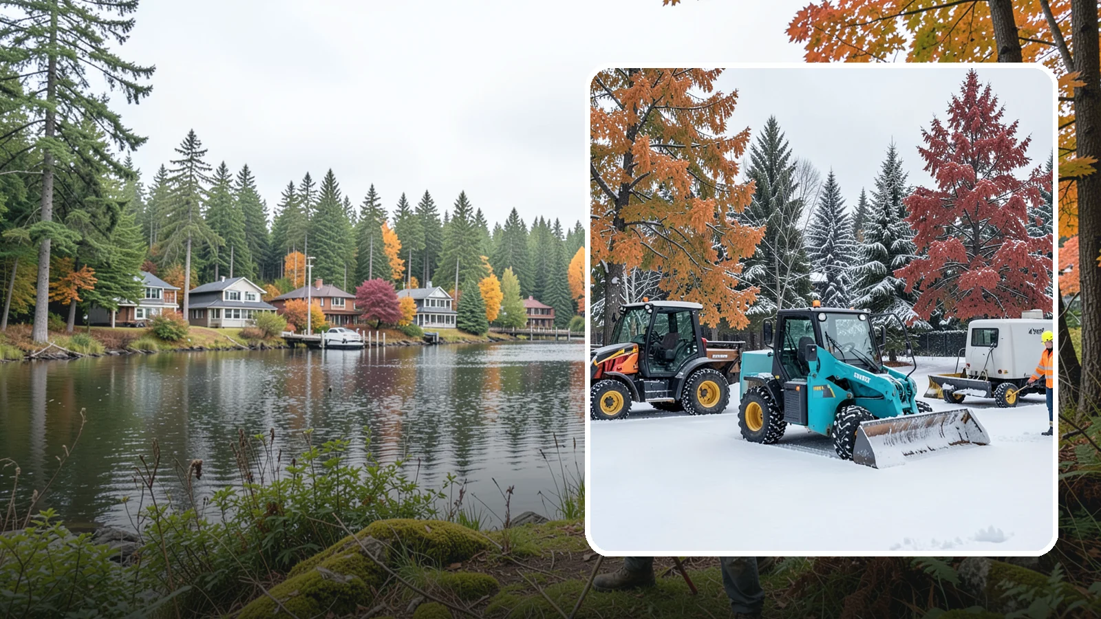 Compact Equipment Snow Removal in La Conner, Skagit County, WA - Our compact machines clear courtyards, plazas, and gated areas where full-size equipment simply cannot fit.
