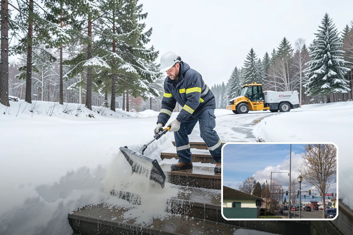 Compact Equipment Snow Removal in Marysville, Snohomish County, WA - Access to gated and enclosed spaces