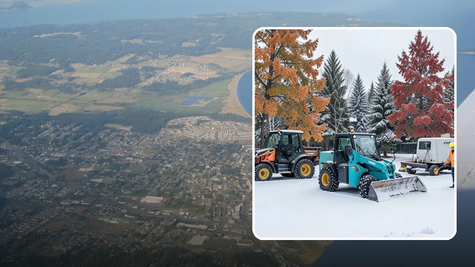 Compact Equipment Snow Removal in Oak Harbor, Island County, WA - Our compact machines clear courtyards, plazas, and gated areas where full-size equipment simply cannot fit.