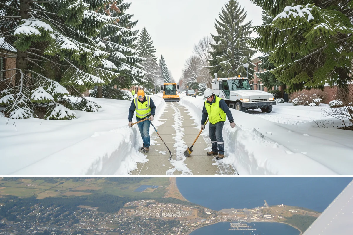 Compact Equipment Snow Removal in Oak Harbor, Island County, WA - Compact equipment is most requested for enclosed spaces during peak snow from December to February.