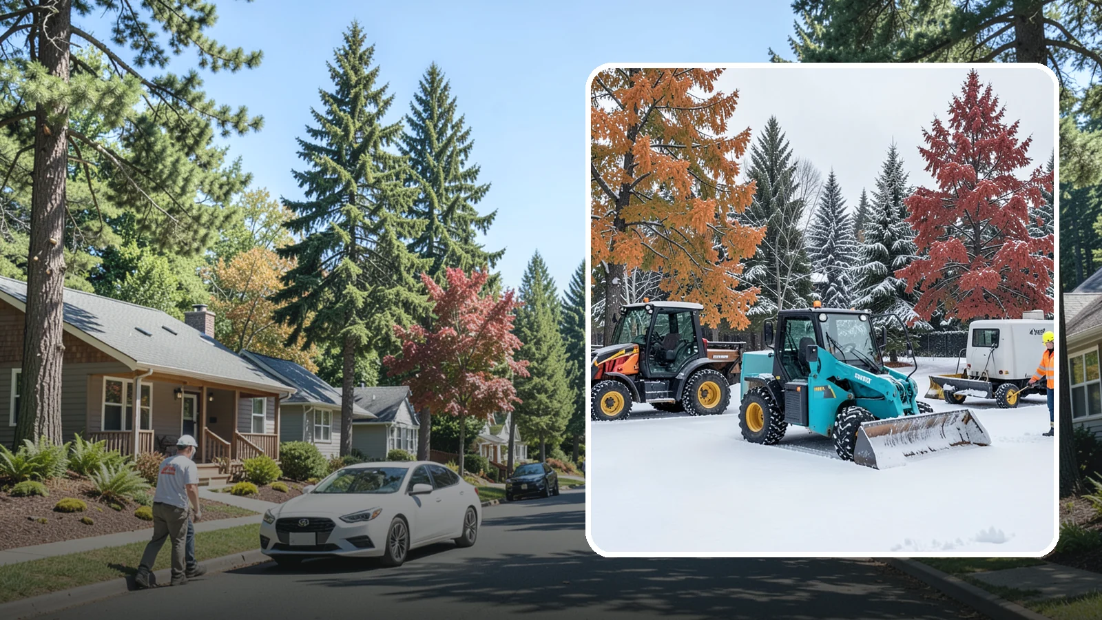 Compact Equipment Snow Removal in Orting, Pierce County, WA - Our compact machines clear courtyards, plazas, and gated areas where full-size equipment simply cannot fit.