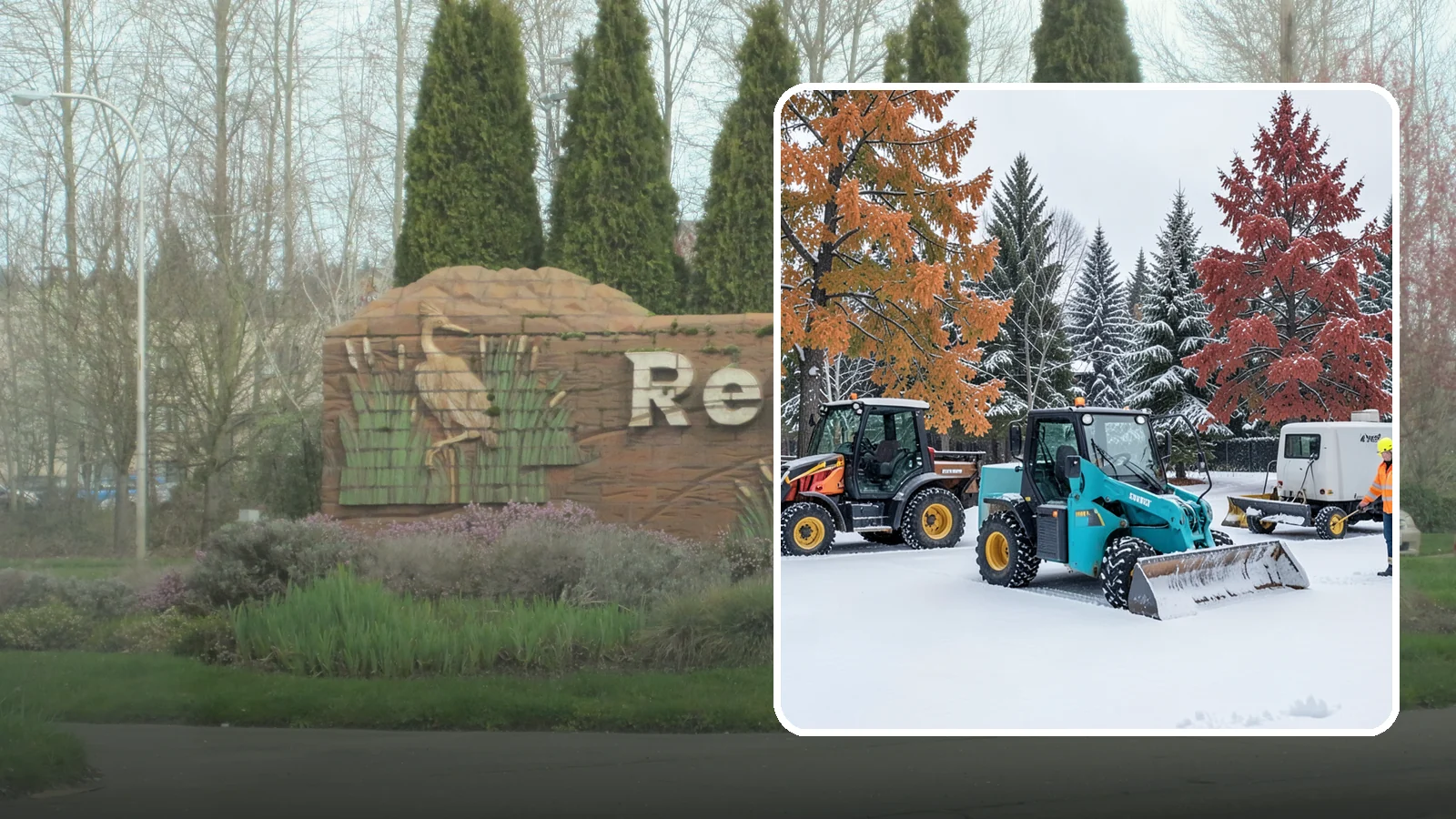 Compact Equipment Snow Removal in Renton, King County, WA - Our compact machines clear courtyards, plazas, and gated areas where full-size equipment simply cannot fit.