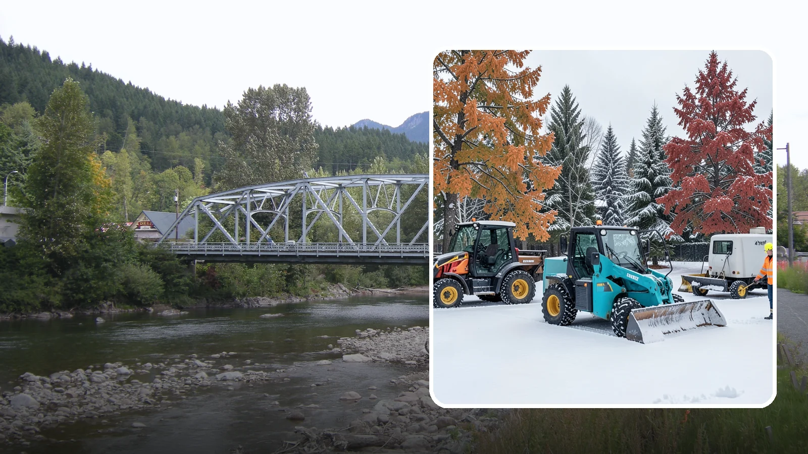 Compact Equipment Snow Removal in Skykomish, King County, WA - Our compact machines clear courtyards, plazas, and gated areas where full-size equipment simply cannot fit.