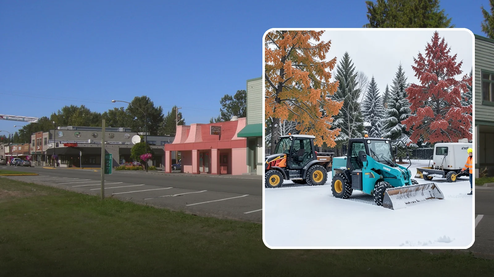 Compact Equipment Snow Removal in Snoqualmie, King County, WA - Our compact machines clear courtyards, plazas, and gated areas where full-size equipment simply cannot fit.