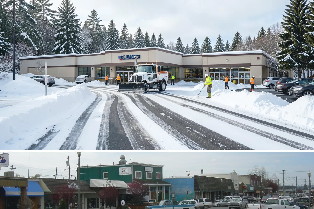 Compact Equipment Snow Removal in Stanwood, Snohomish County, WA - Compact equipment is most requested for enclosed spaces during peak snow from December to February.