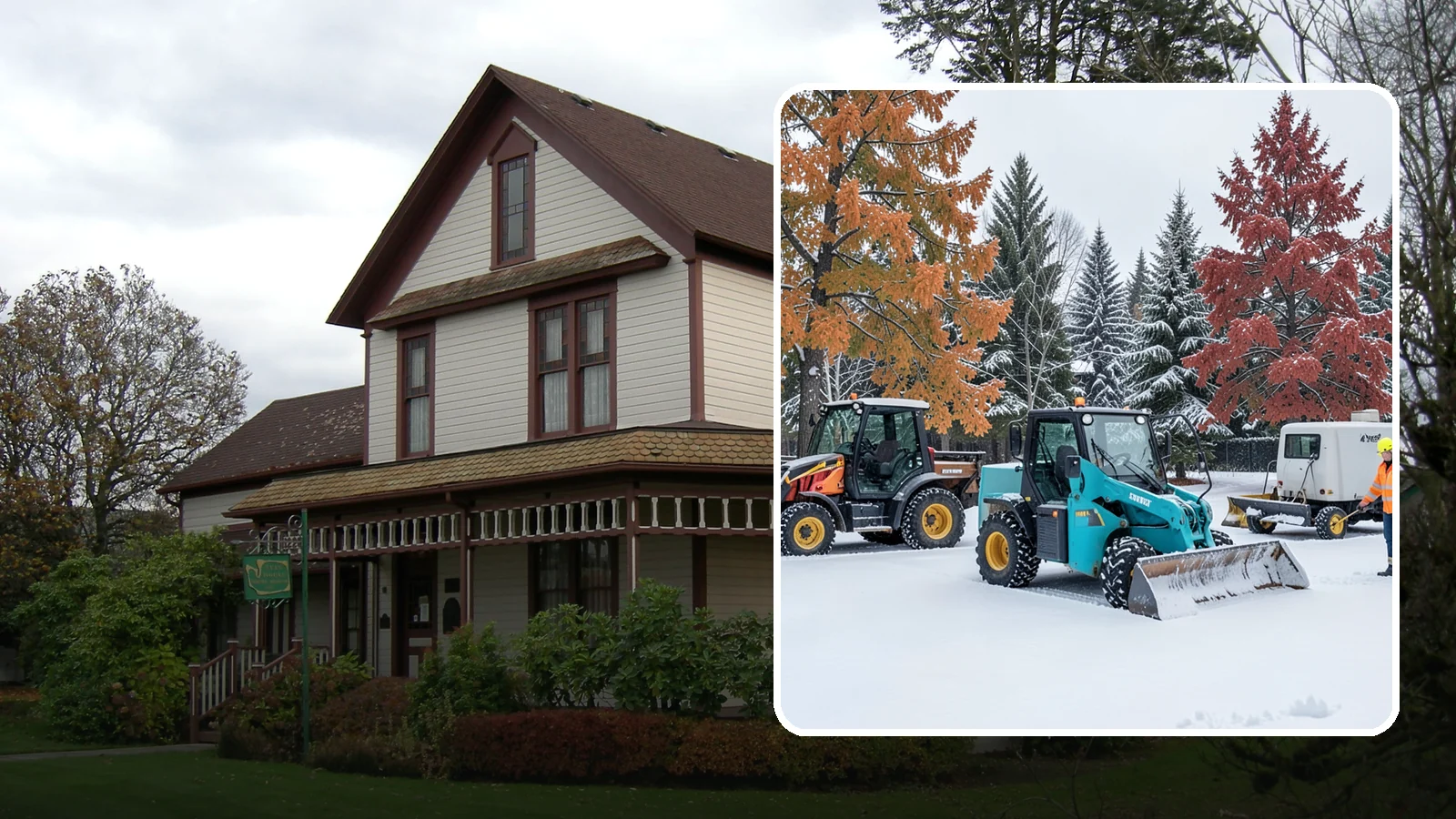 Compact Equipment Snow Removal in Sumner, Pierce County, WA - Our compact machines clear courtyards, plazas, and gated areas where full-size equipment simply cannot fit.