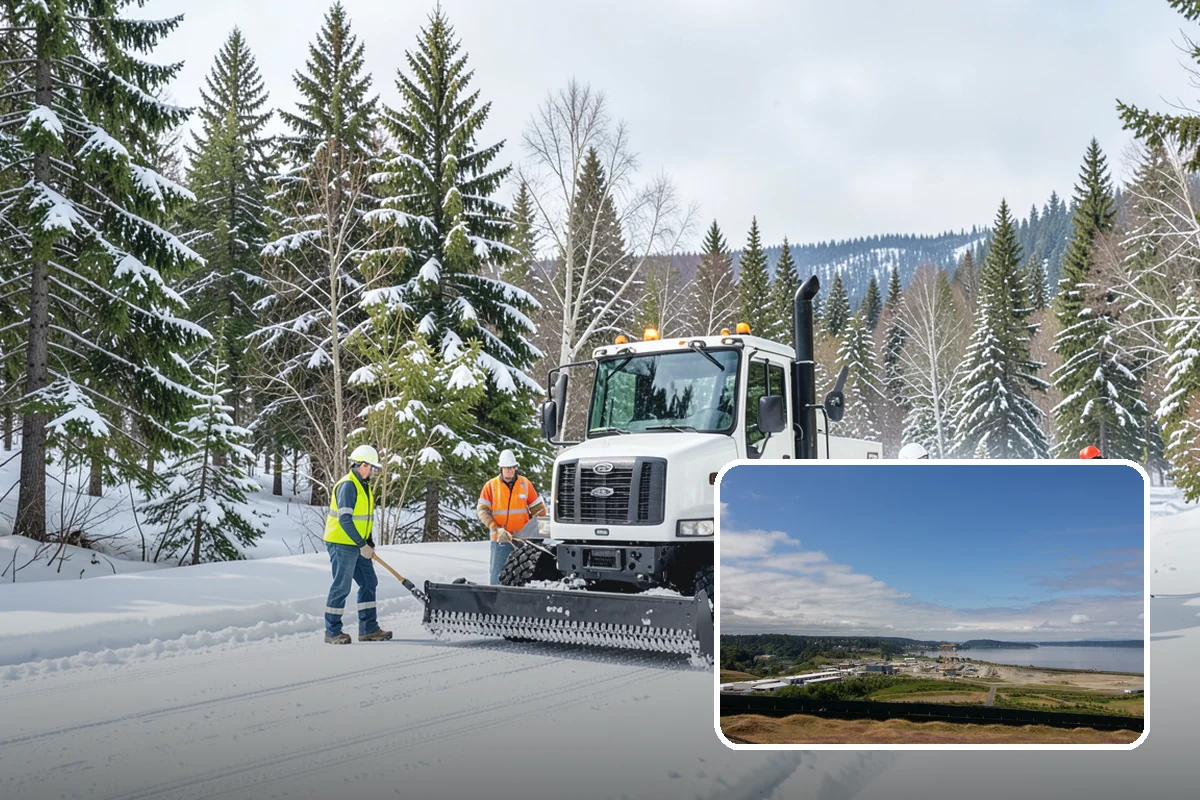 Compact Equipment Snow Removal in University Place, Pierce County, WA - Access to gated and enclosed spaces