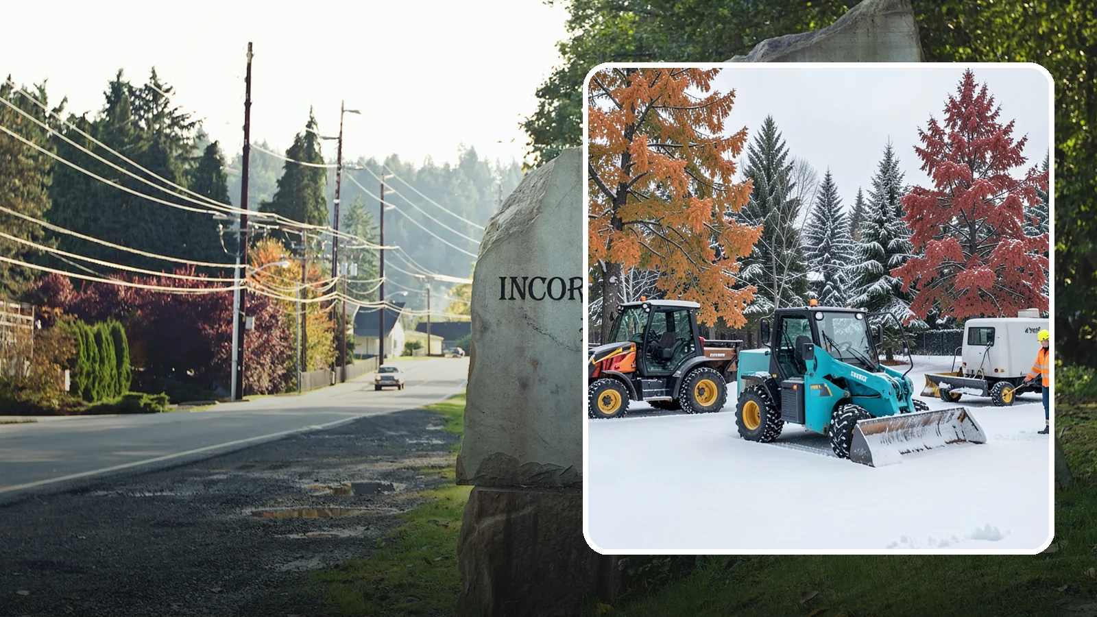 Compact Equipment Snow Removal in Wilkeson, Pierce County, WA - Our compact machines clear courtyards, plazas, and gated areas where full-size equipment simply cannot fit.