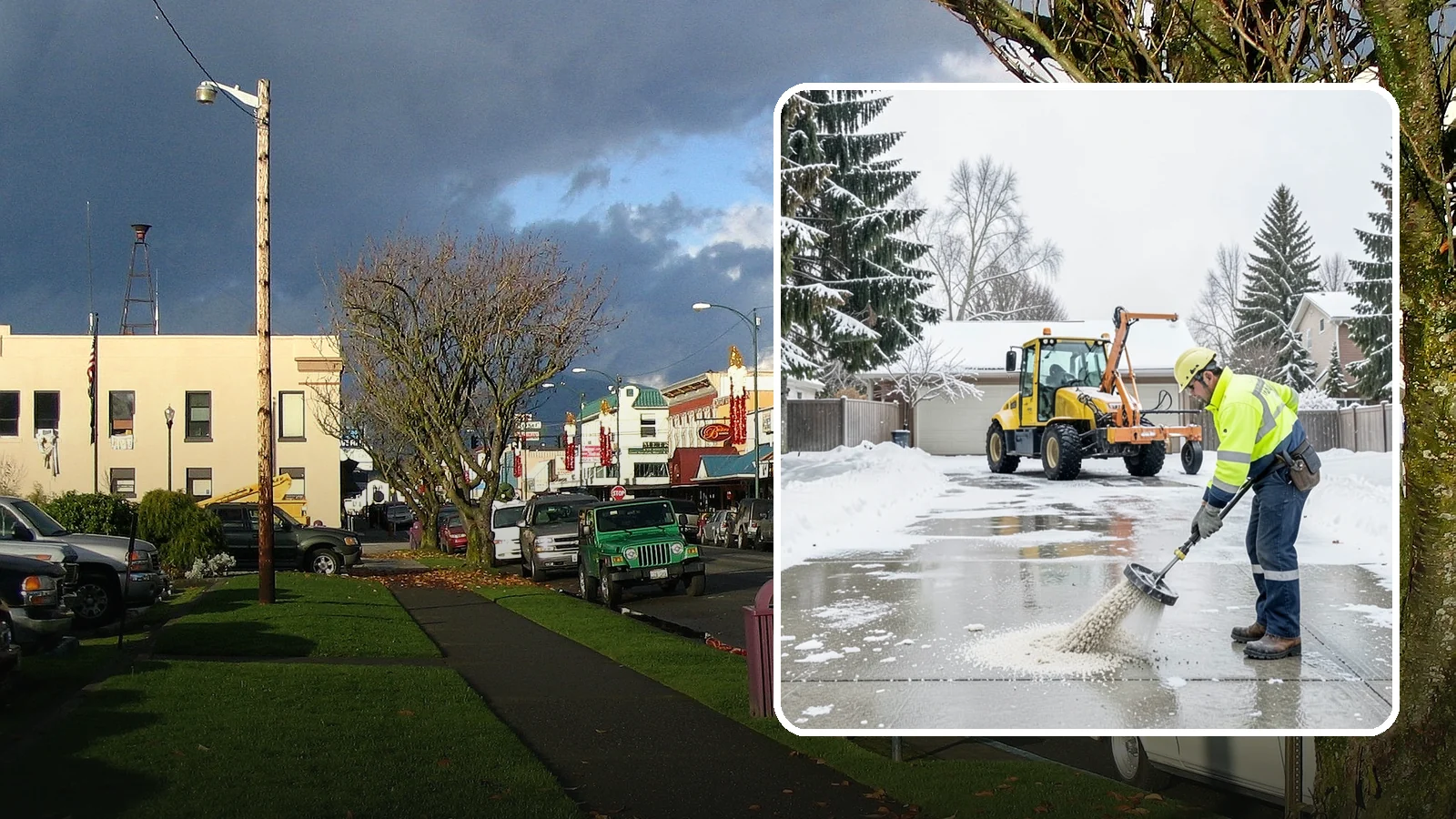 Concrete Driveway Deicing in Arlington, Snohomish County, WA - Concrete-safe deicing that clears ice from driveways without the surface scaling that harsh salts cause.