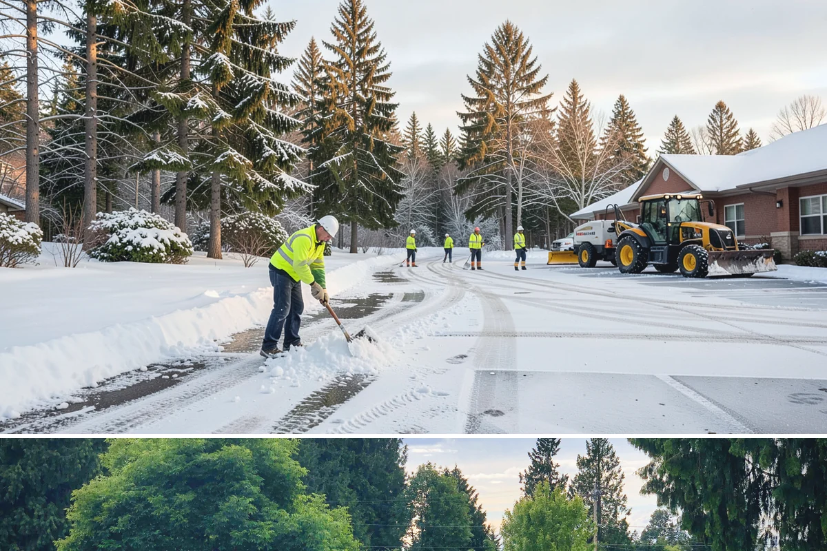 Concrete Driveway Deicing in Bonney Lake, Pierce County, WA - Apply concrete-safe deicing at the onset of each freeze to prevent the ice bond, typically December through February in the...