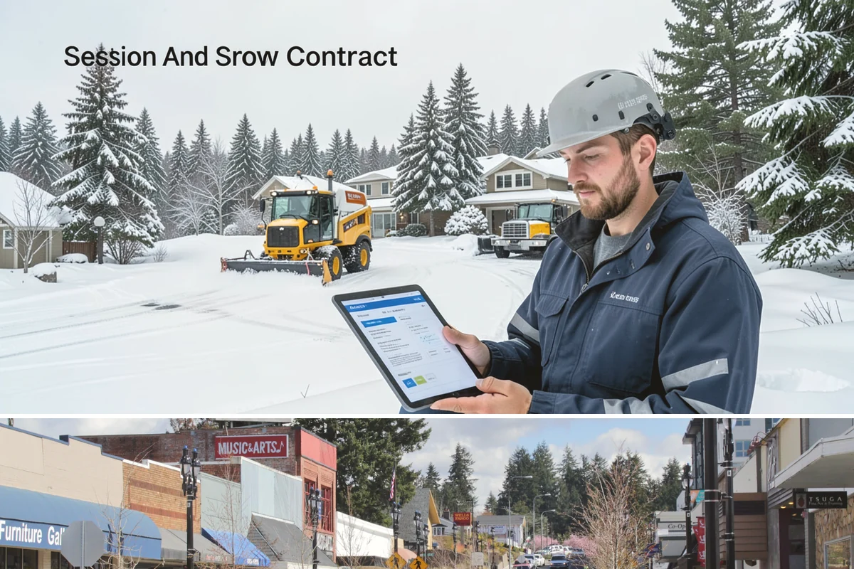 Concrete Driveway Deicing in Bothell, King County, WA - Apply concrete-safe deicing at the onset of each freeze to prevent the ice bond, typically December through February in the...