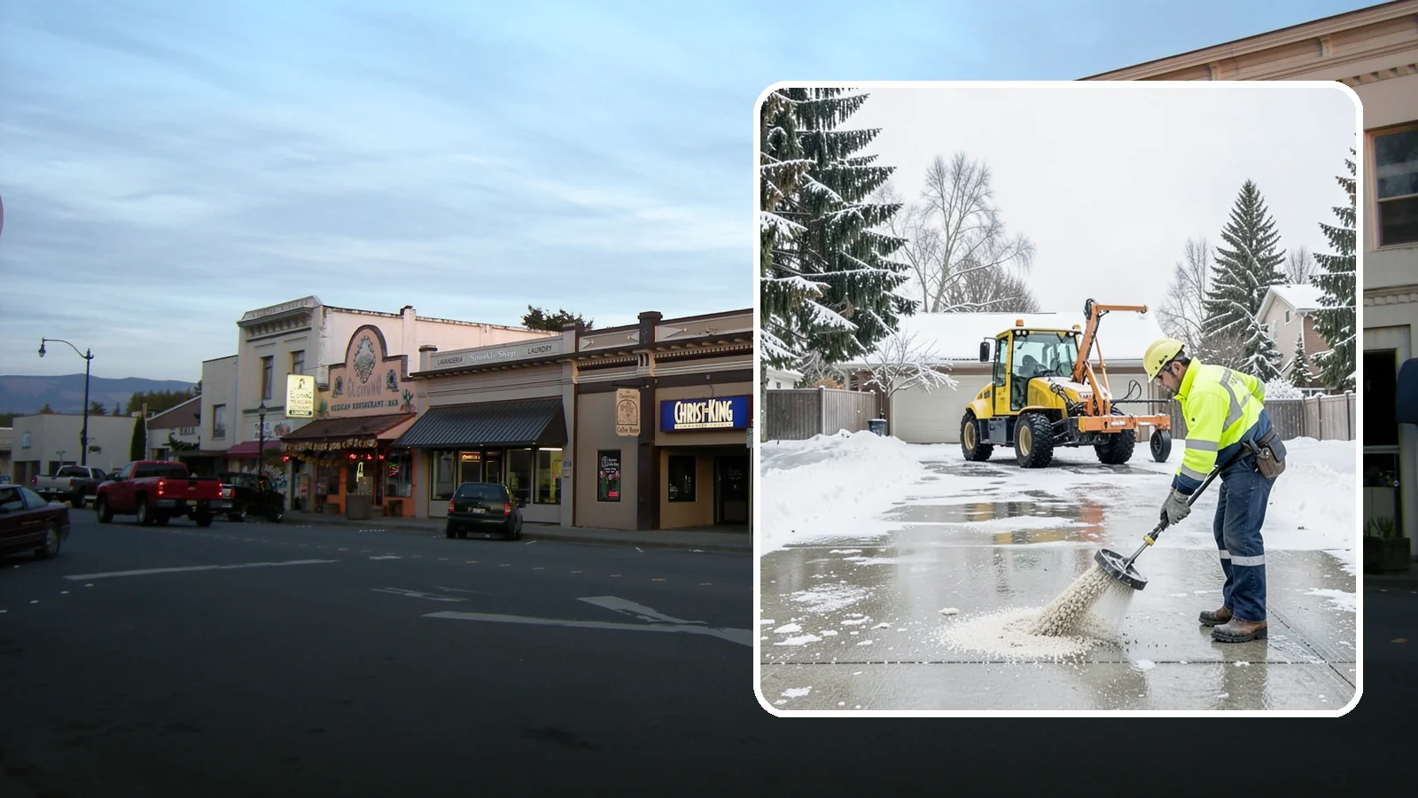 Concrete Driveway Deicing in Burlington, Skagit County, WA - Concrete-safe deicing that clears ice from driveways without the surface scaling that harsh salts cause.