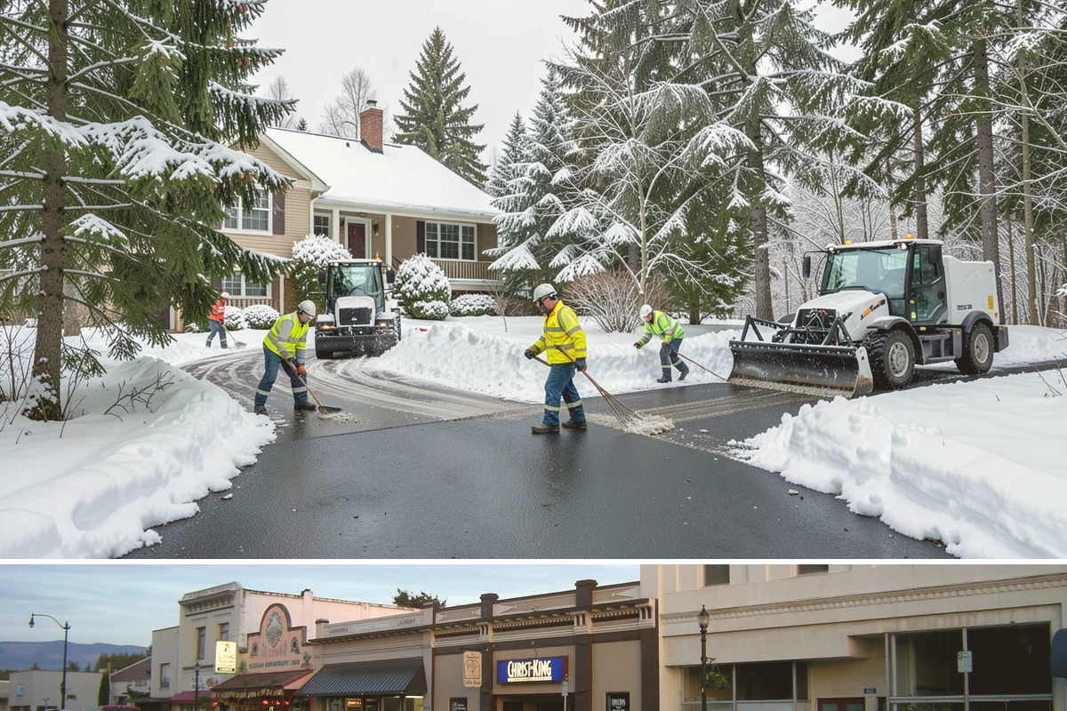 Concrete Driveway Deicing in Burlington, Skagit County, WA - Apply concrete-safe deicing at the onset of each freeze to prevent the ice bond, typically December through February in the...