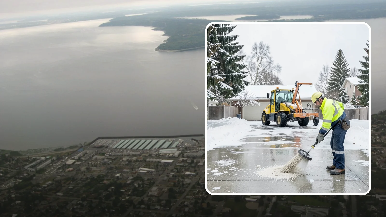 Concrete Driveway Deicing in Des Moines, King County, WA - Concrete-safe deicing that clears ice from driveways without the surface scaling that harsh salts cause.
