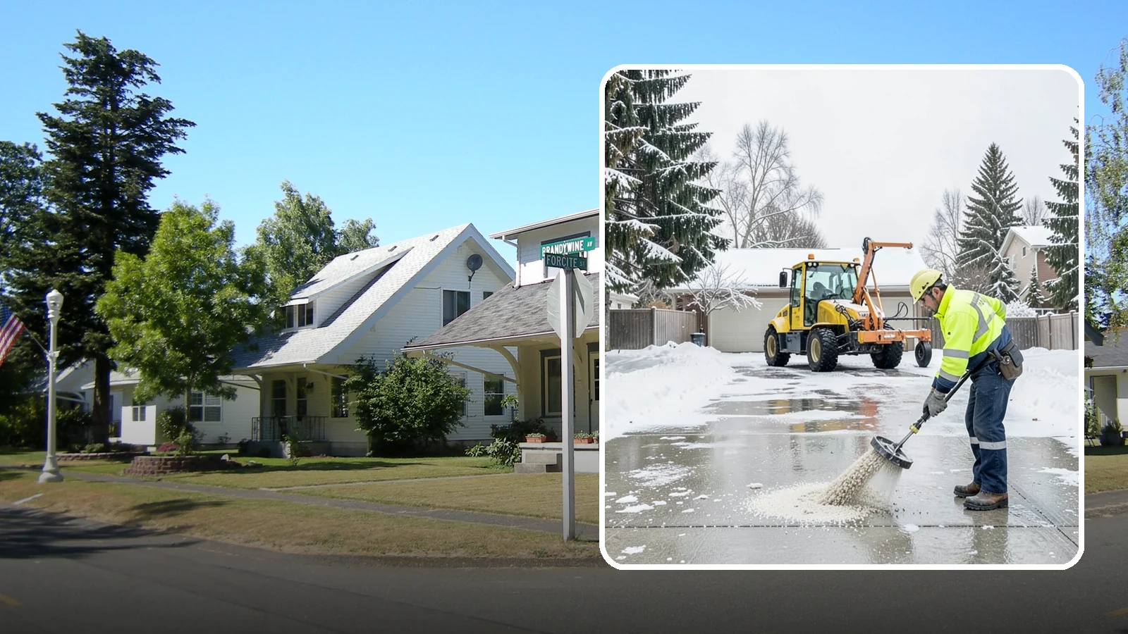 Concrete Driveway Deicing in DuPont, Pierce County, WA - Concrete-safe deicing that clears ice from driveways without the surface scaling that harsh salts cause.