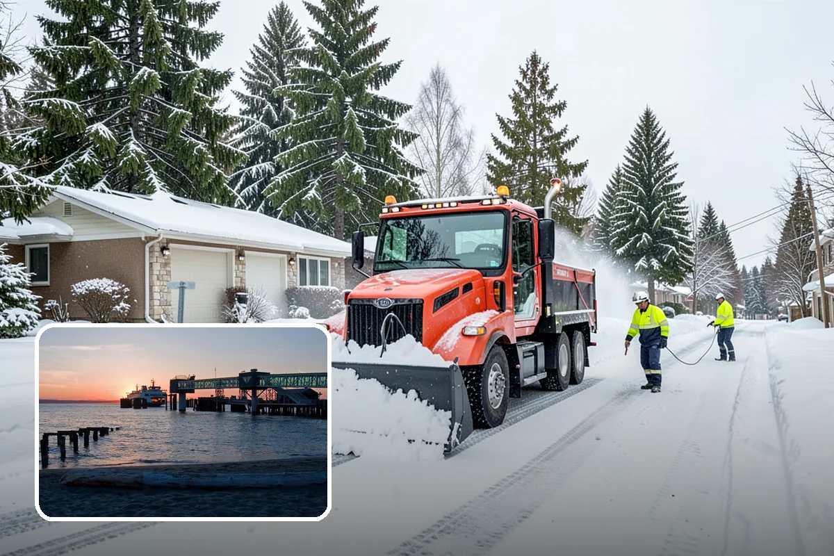 Concrete Driveway Deicing in Edmonds, Snohomish County, WA - Clears ice while protecting concrete from scaling and spalling