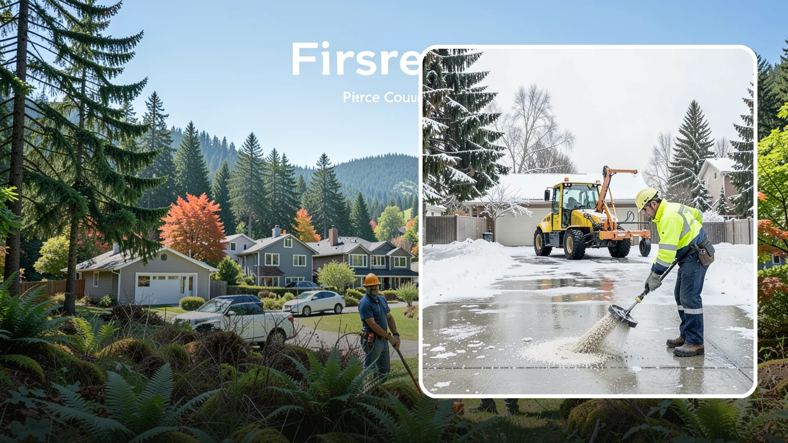 Concrete Driveway Deicing in Fircrest, Pierce County, WA - Concrete-safe deicing that clears ice from driveways without the surface scaling that harsh salts cause.