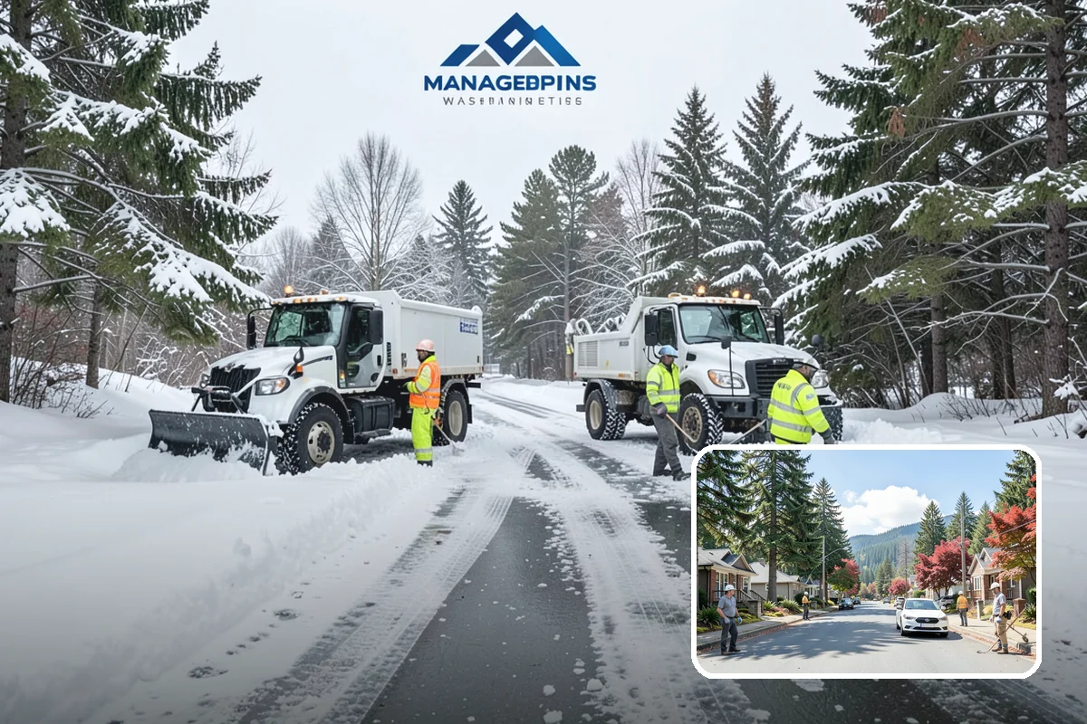 Concrete Driveway Deicing in Hunts Point, King County, WA - Clears ice while protecting concrete from scaling and spalling