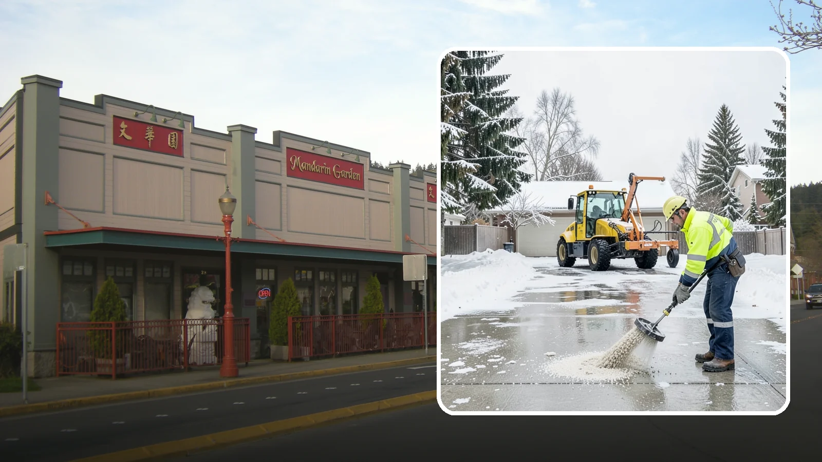 Concrete Driveway Deicing in Issaquah, King County, WA - Concrete-safe deicing that clears ice from driveways without the surface scaling that harsh salts cause.