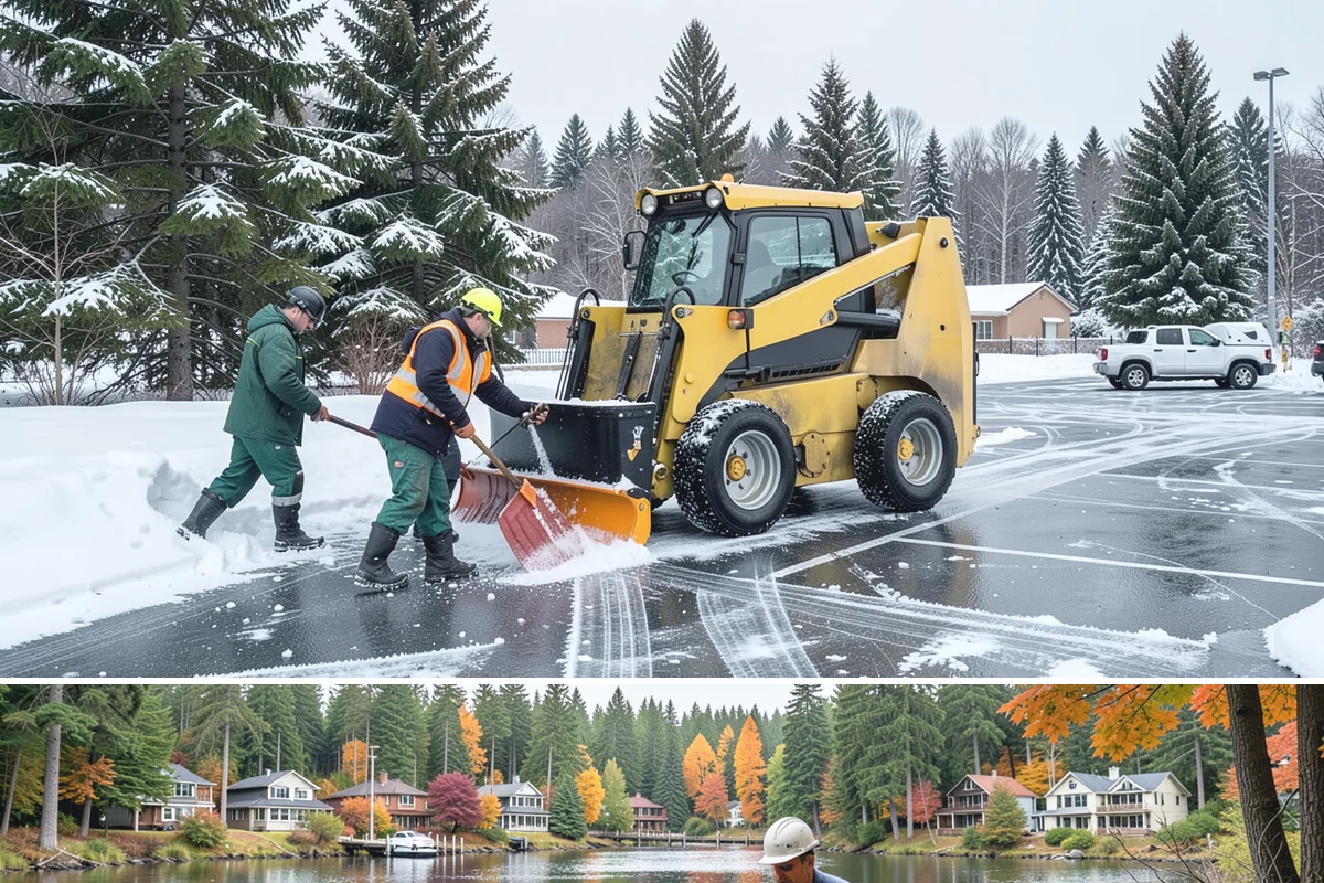 Concrete Driveway Deicing in La Conner, Skagit County, WA - Apply concrete-safe deicing at the onset of each freeze to prevent the ice bond, typically December through February in the...