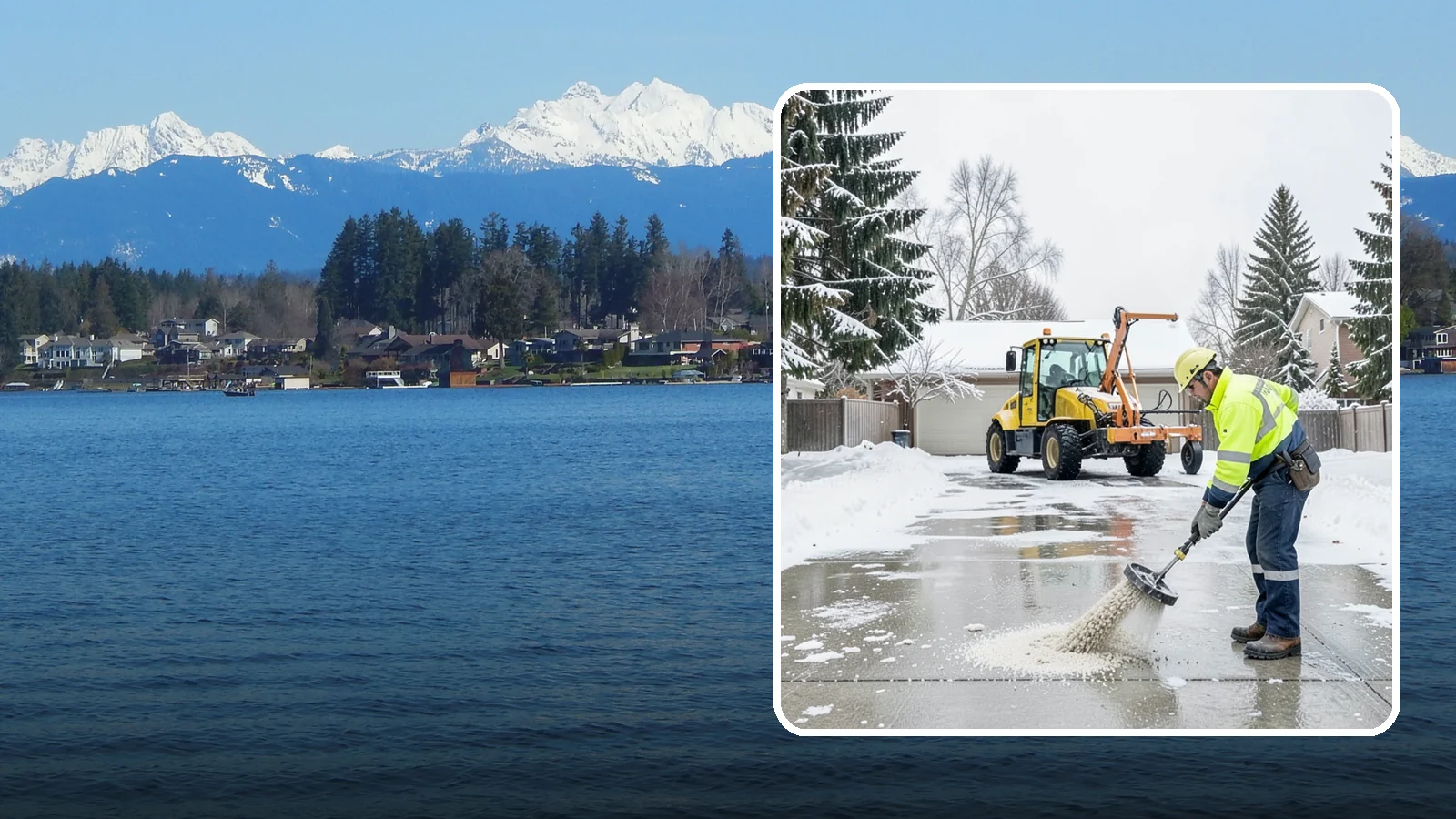 Concrete Driveway Deicing in Lake Stevens, Snohomish County, WA - Concrete-safe deicing that clears ice from driveways without the surface scaling that harsh salts cause.