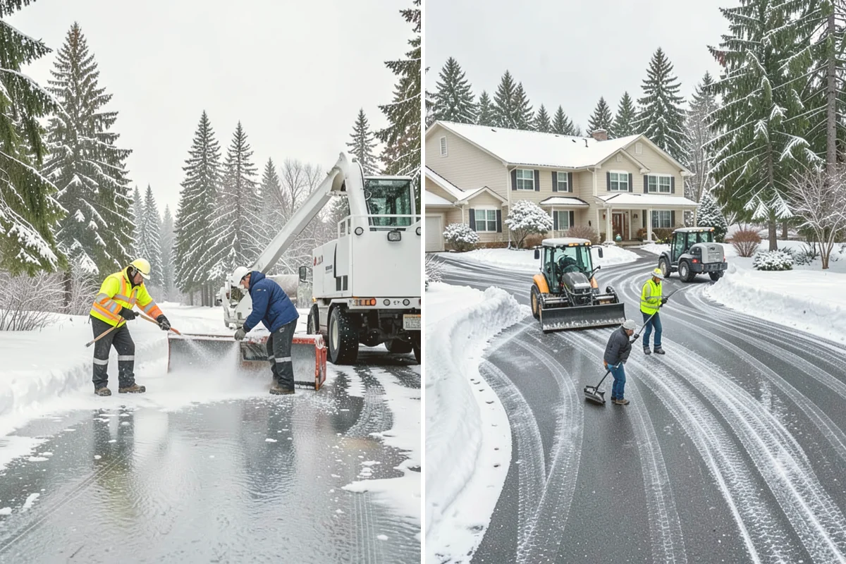 Concrete Driveway Deicing in Lynnwood, Snohomish County, WA - Identify the concrete age and finish before choosing a product