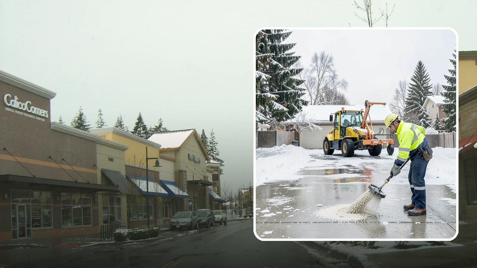 Concrete Driveway Deicing in Mill Creek, Snohomish County, WA - Concrete-safe deicing that clears ice from driveways without the surface scaling that harsh salts cause.