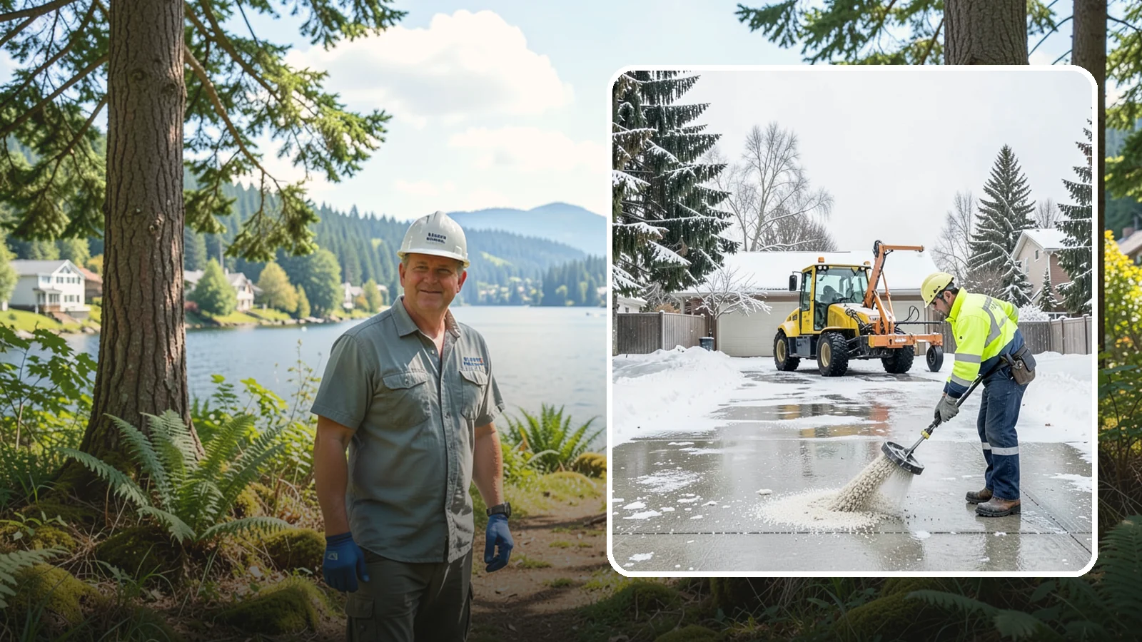 Concrete Driveway Deicing in Milton, King County, WA - Concrete-safe deicing that clears ice from driveways without the surface scaling that harsh salts cause.
