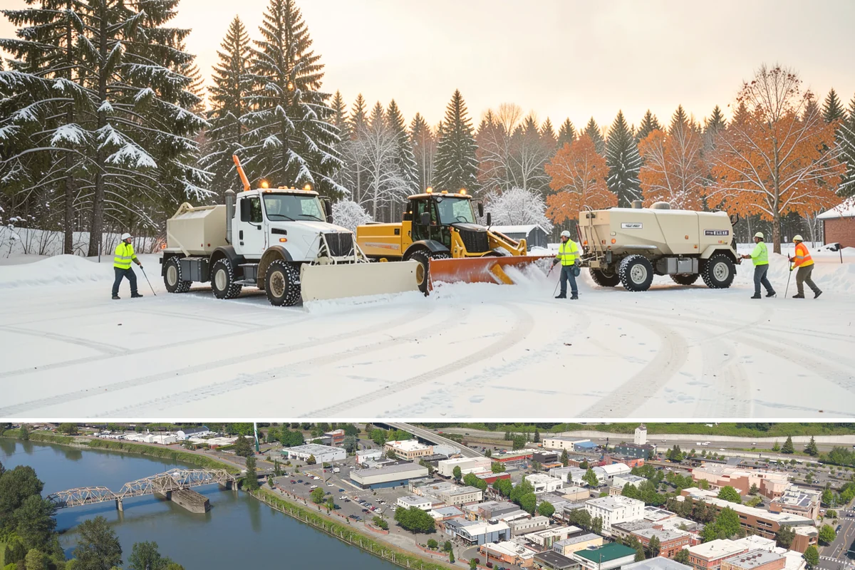 Concrete Driveway Deicing in Mount Vernon, Skagit County, WA - Apply concrete-safe deicing at the onset of each freeze to prevent the ice bond, typically December through February in the...