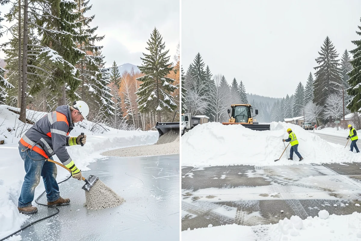 Concrete Driveway Deicing in Mountlake Terrace, Snohomish County, WA - Identify the concrete age and finish before choosing a product