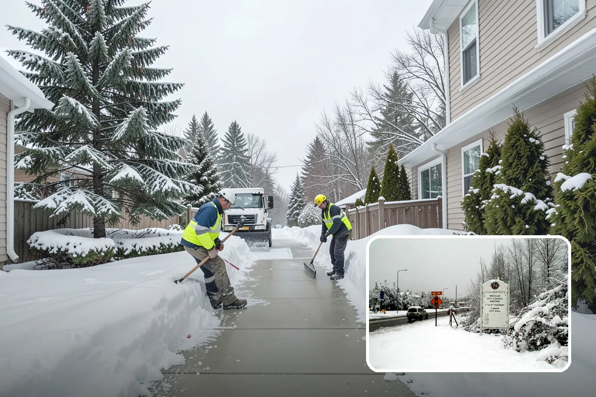 Concrete Driveway Deicing in Newcastle, King County, WA - Clears ice while protecting concrete from scaling and spalling