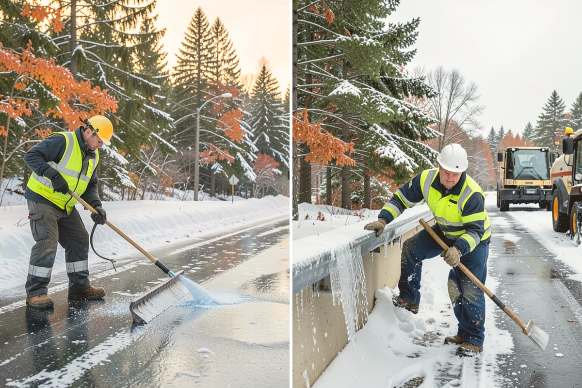 Concrete Driveway Deicing in Newcastle, King County, WA - Identify the concrete age and finish before choosing a product