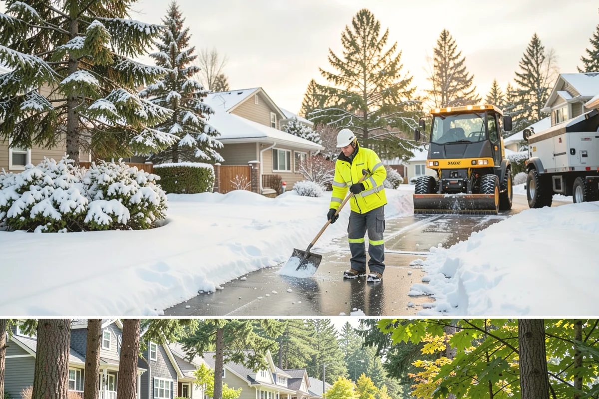 Concrete Driveway Deicing in Normandy Park, King County, WA - Apply concrete-safe deicing at the onset of each freeze to prevent the ice bond, typically December through February in the...