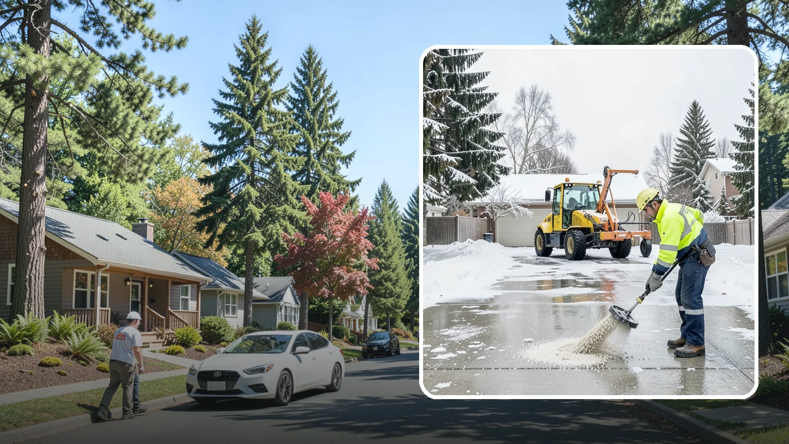 Concrete Driveway Deicing in Orting, Pierce County, WA - Concrete-safe deicing that clears ice from driveways without the surface scaling that harsh salts cause.