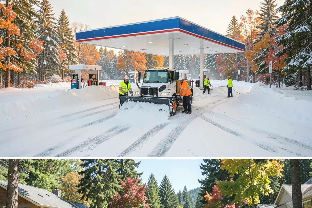 Concrete Driveway Deicing in Orting, Pierce County, WA - Apply concrete-safe deicing at the onset of each freeze to prevent the ice bond, typically December through February in the...