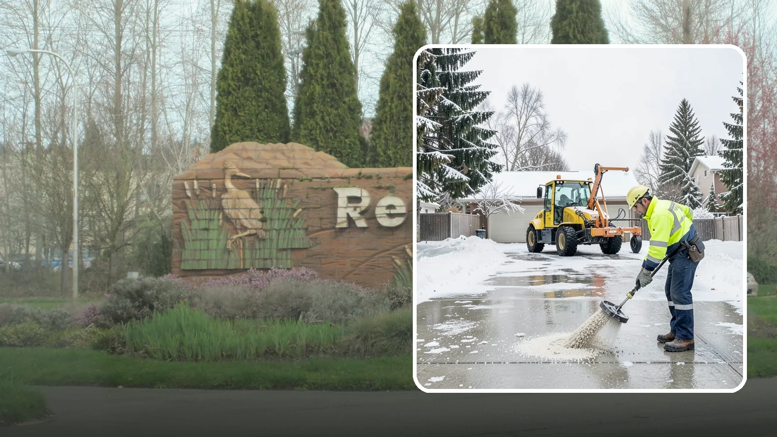 Concrete Driveway Deicing in Renton, King County, WA - Concrete-safe deicing that clears ice from driveways without the surface scaling that harsh salts cause.