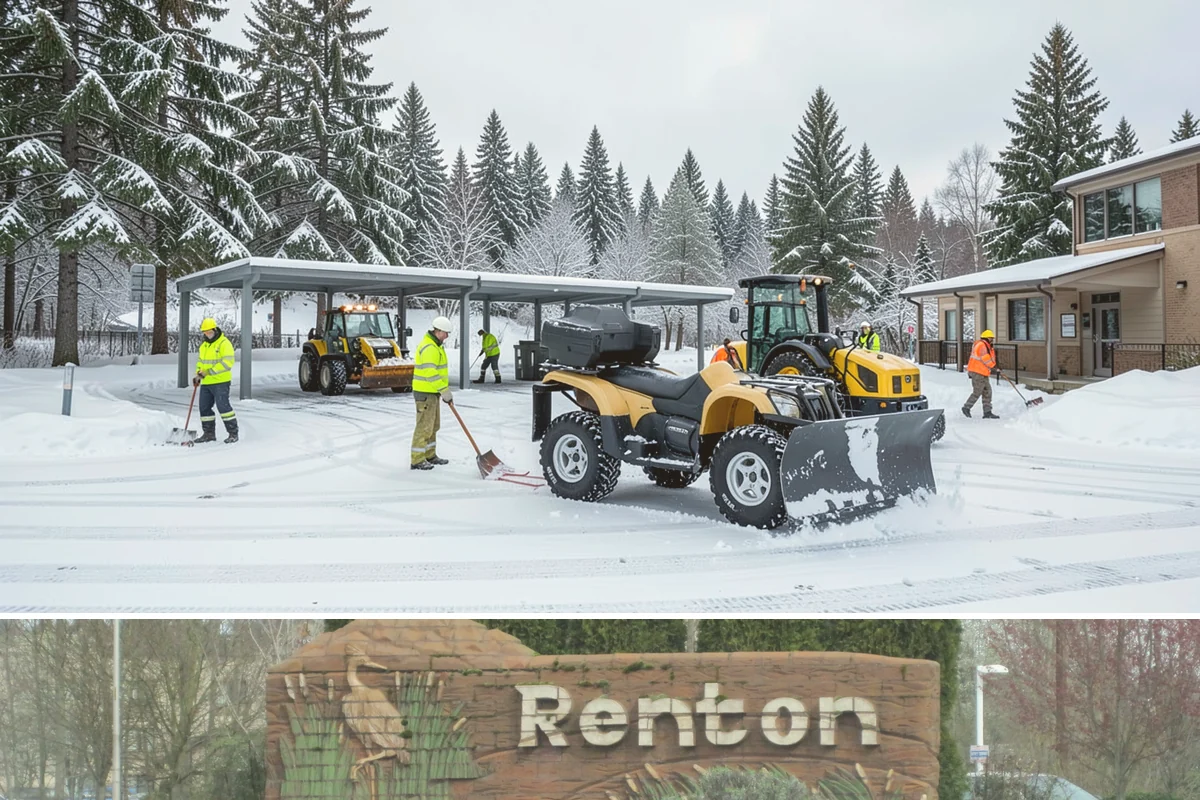 Concrete Driveway Deicing in Renton, King County, WA - Apply concrete-safe deicing at the onset of each freeze to prevent the ice bond, typically December through February in the...