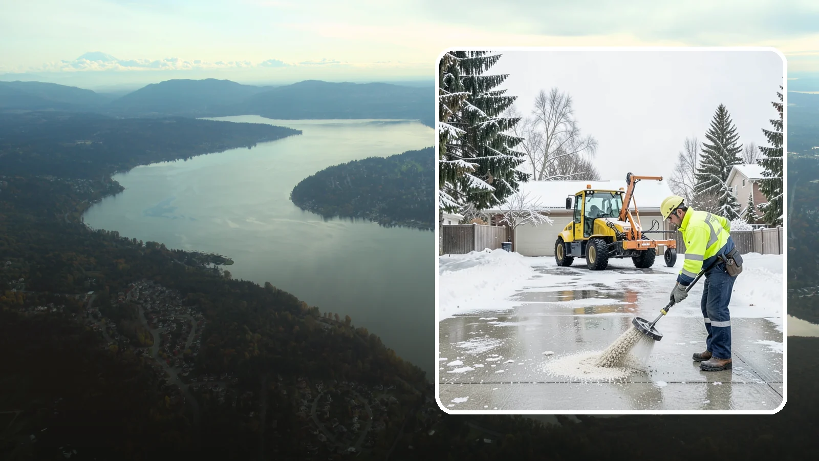 Concrete Driveway Deicing in Sammamish, King County, WA - Concrete-safe deicing that clears ice from driveways without the surface scaling that harsh salts cause.