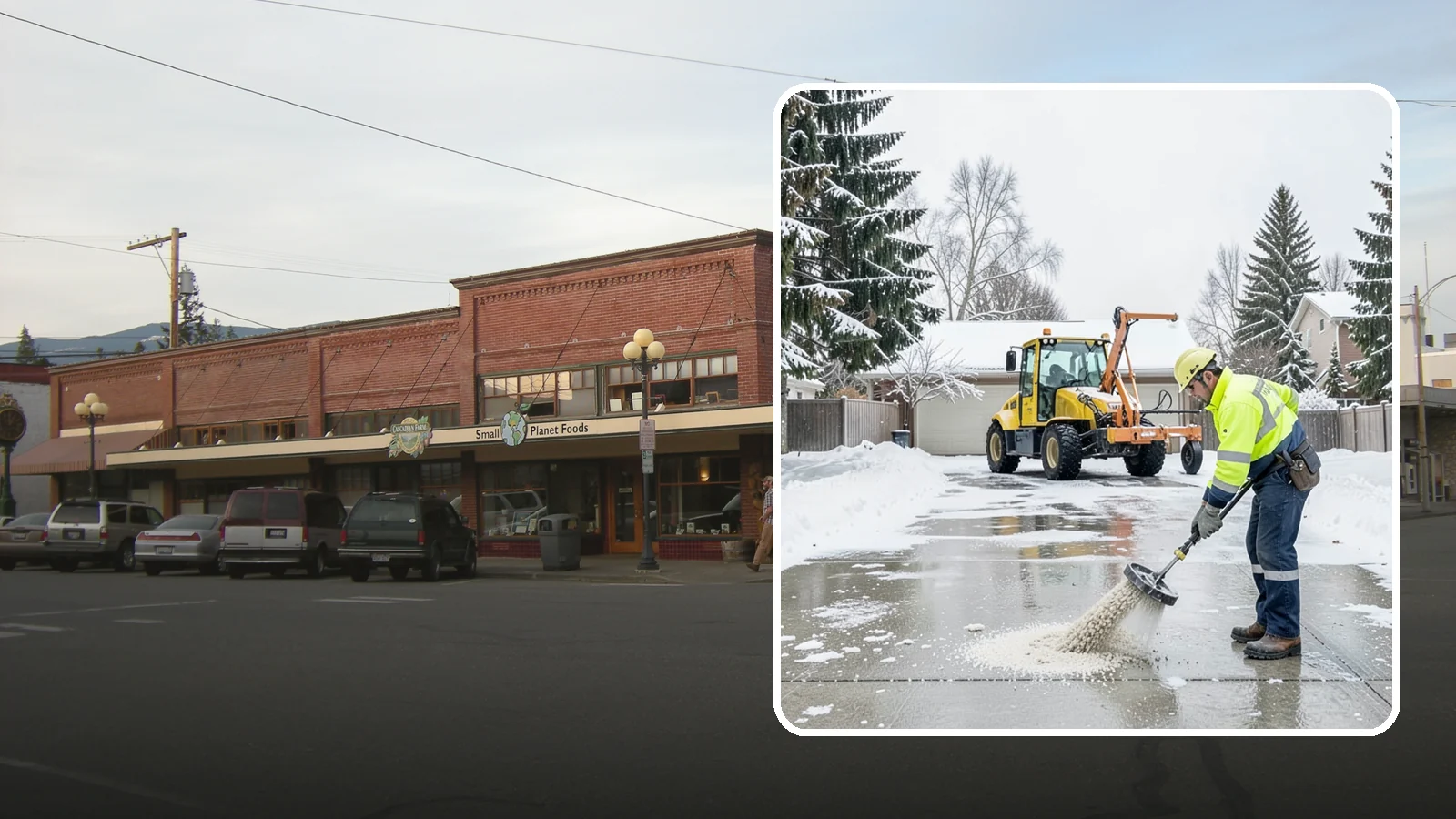 Concrete Driveway Deicing in Sedro-Woolley, Skagit County, WA - Concrete-safe deicing that clears ice from driveways without the surface scaling that harsh salts cause.