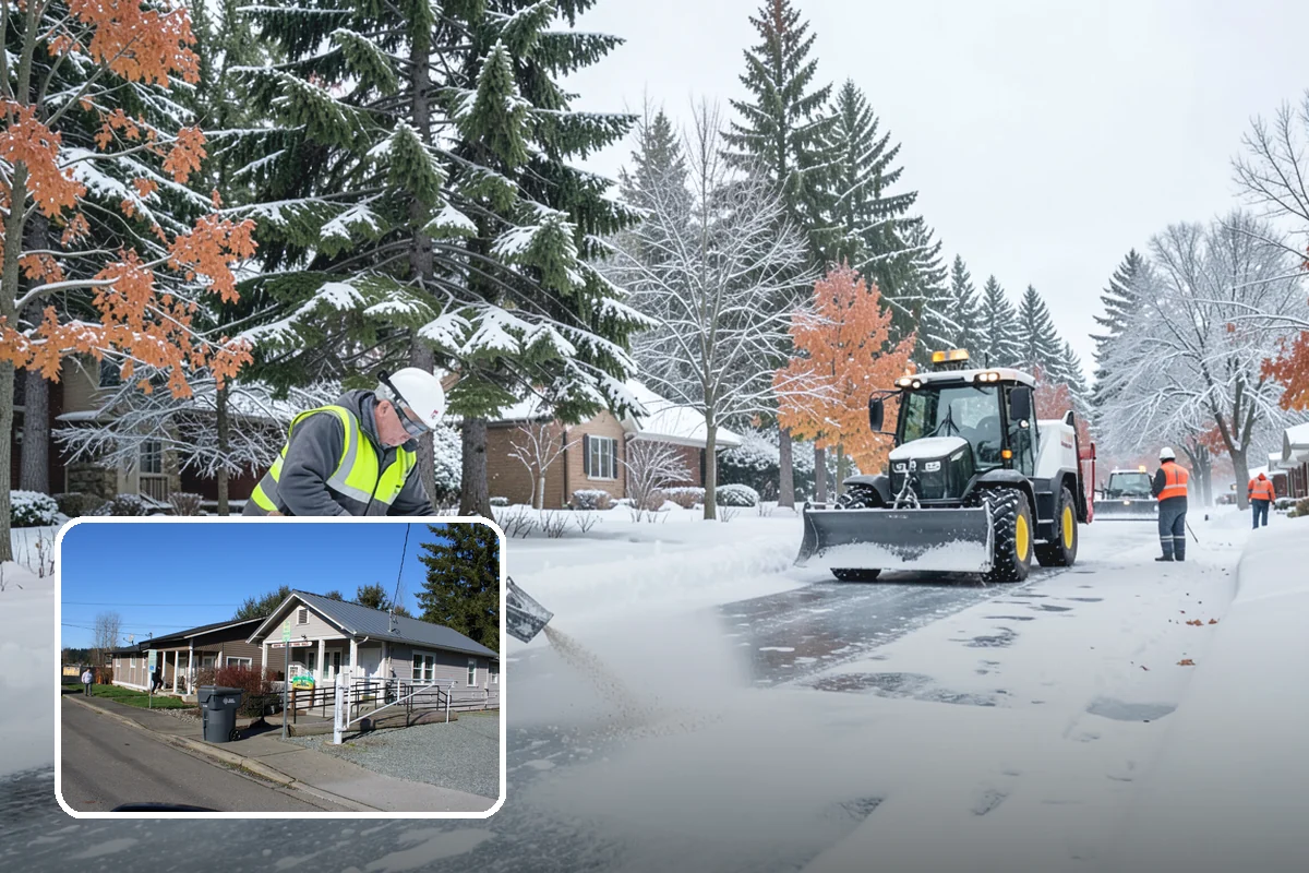 Concrete Driveway Deicing in South Prairie, Pierce County, WA - Clears ice while protecting concrete from scaling and spalling