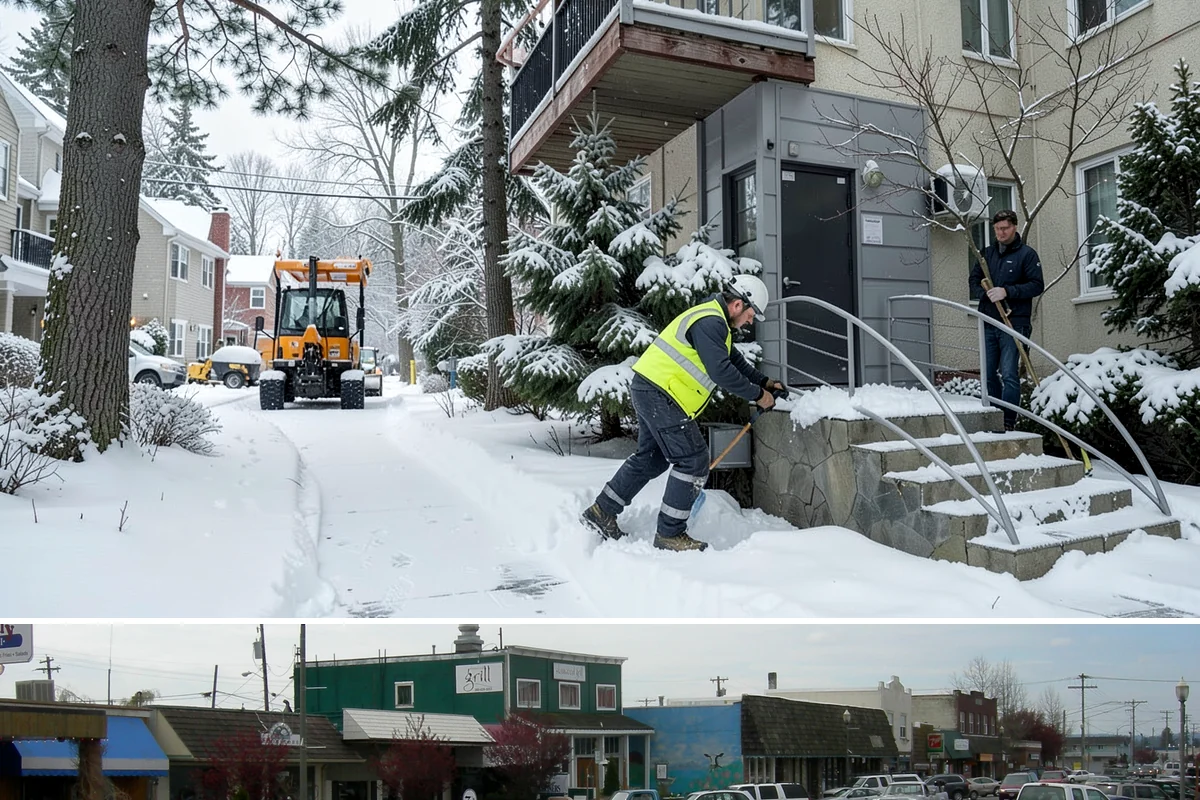 Concrete Driveway Deicing in Stanwood, Snohomish County, WA - Apply concrete-safe deicing at the onset of each freeze to prevent the ice bond, typically December through February in the...