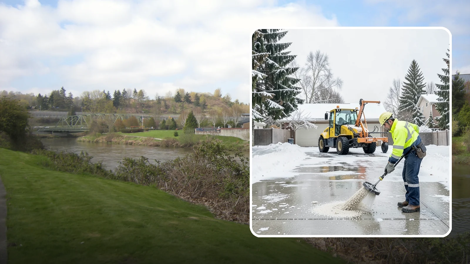 Concrete Driveway Deicing in Tukwila, King County, WA - Concrete-safe deicing that clears ice from driveways without the surface scaling that harsh salts cause.