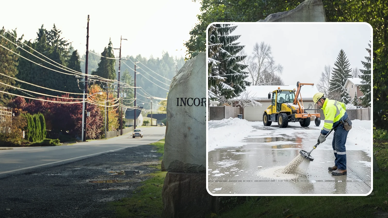 Concrete Driveway Deicing in Wilkeson, Pierce County, WA - Concrete-safe deicing that clears ice from driveways without the surface scaling that harsh salts cause.
