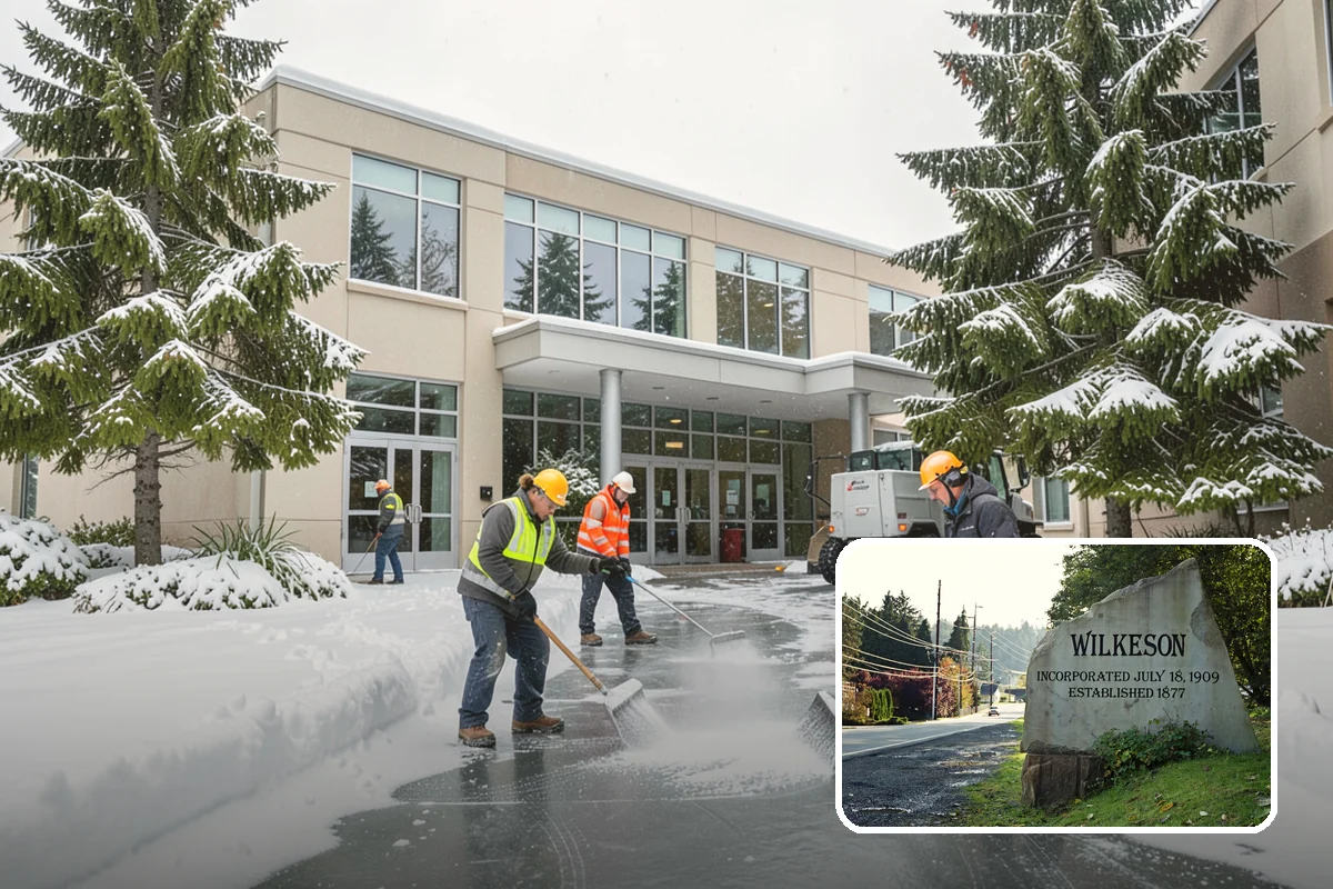 Concrete Driveway Deicing in Wilkeson, Pierce County, WA - Clears ice while protecting concrete from scaling and spalling
