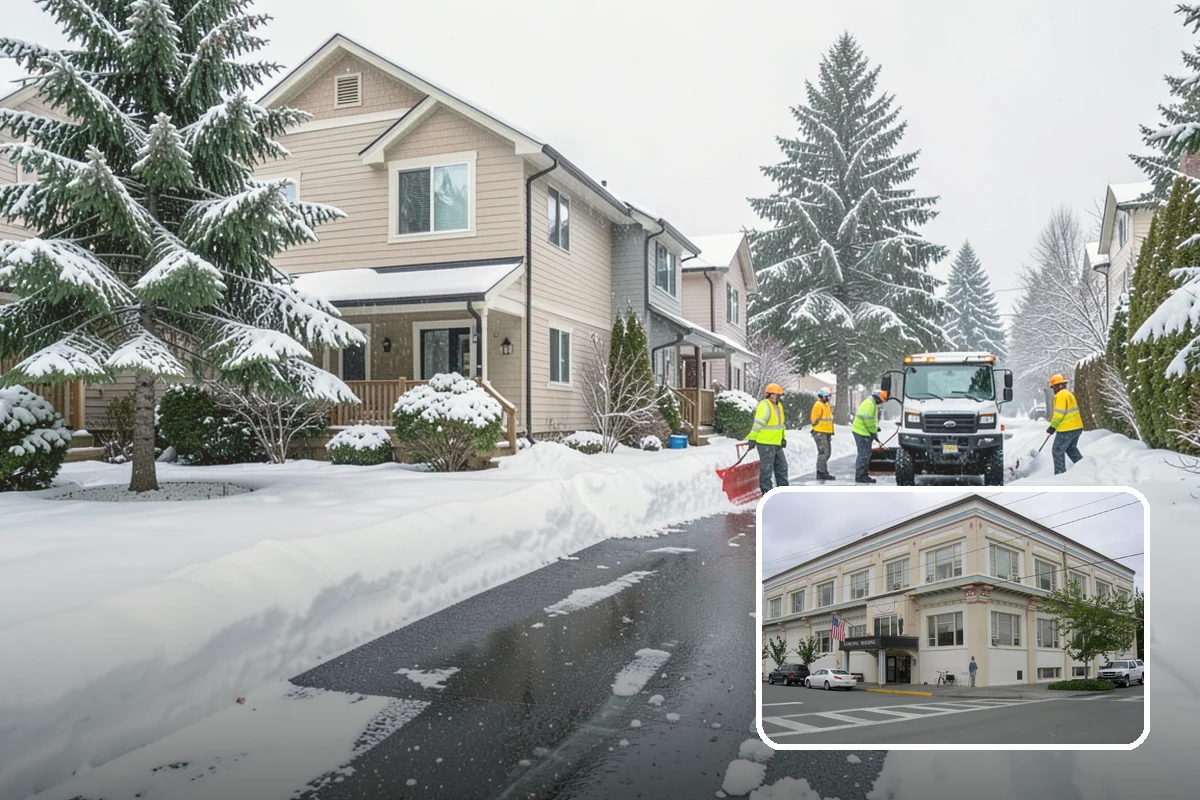Concrete Driveway Snow Removal in Anacortes, Skagit County, WA - Prompt clearing to limit water intrusion