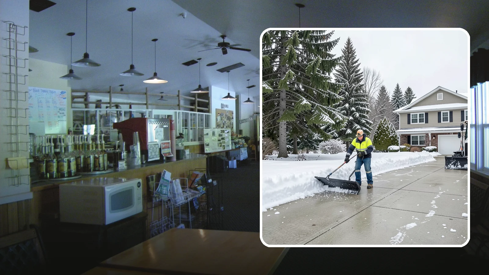 Concrete Driveway Snow Removal in Black Diamond, King County, WA - We clear concrete driveways and use deicers that protect the surface from spalling and scaling.