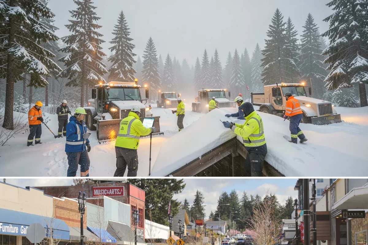 Concrete Driveway Snow Removal in Bothell, King County, WA - Concrete driveway care matters most during repeated freeze-thaw spells in midwinter.